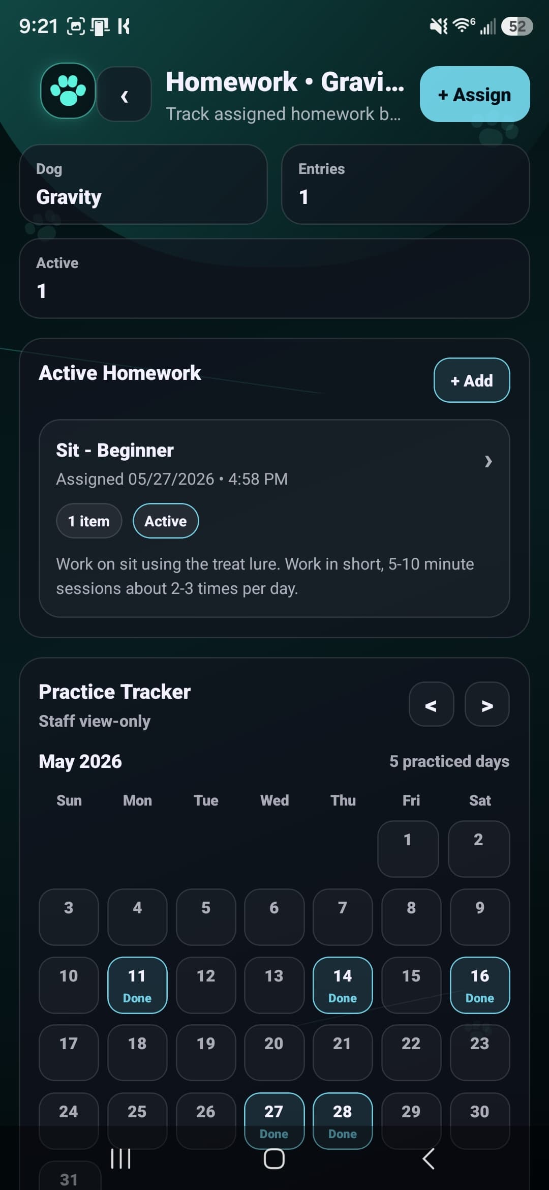 Practice Tracker preview